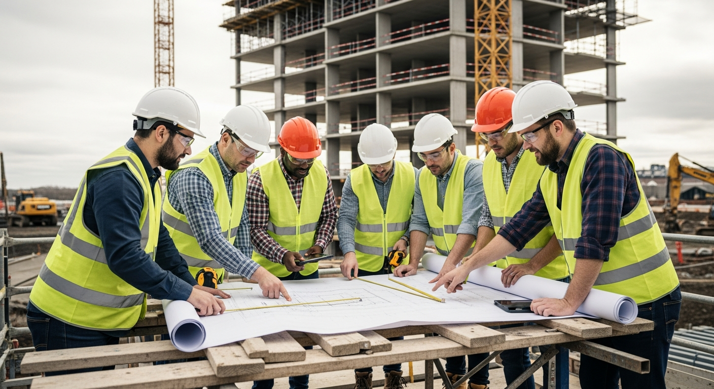 BuildHop team collaborating on construction procurement solutions